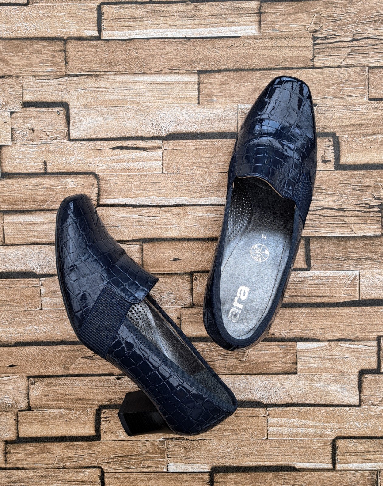 ARA - lakleren kroko instappers, maat 41, wijdte H, Kleding | Dames, Schoenen, ARA, Instappers, Zo goed als nieuw, X