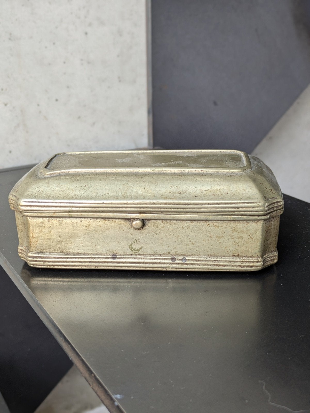 Antieke tinnen tabaksdoos, Antiek en Kunst, Ophalen of Verzenden
