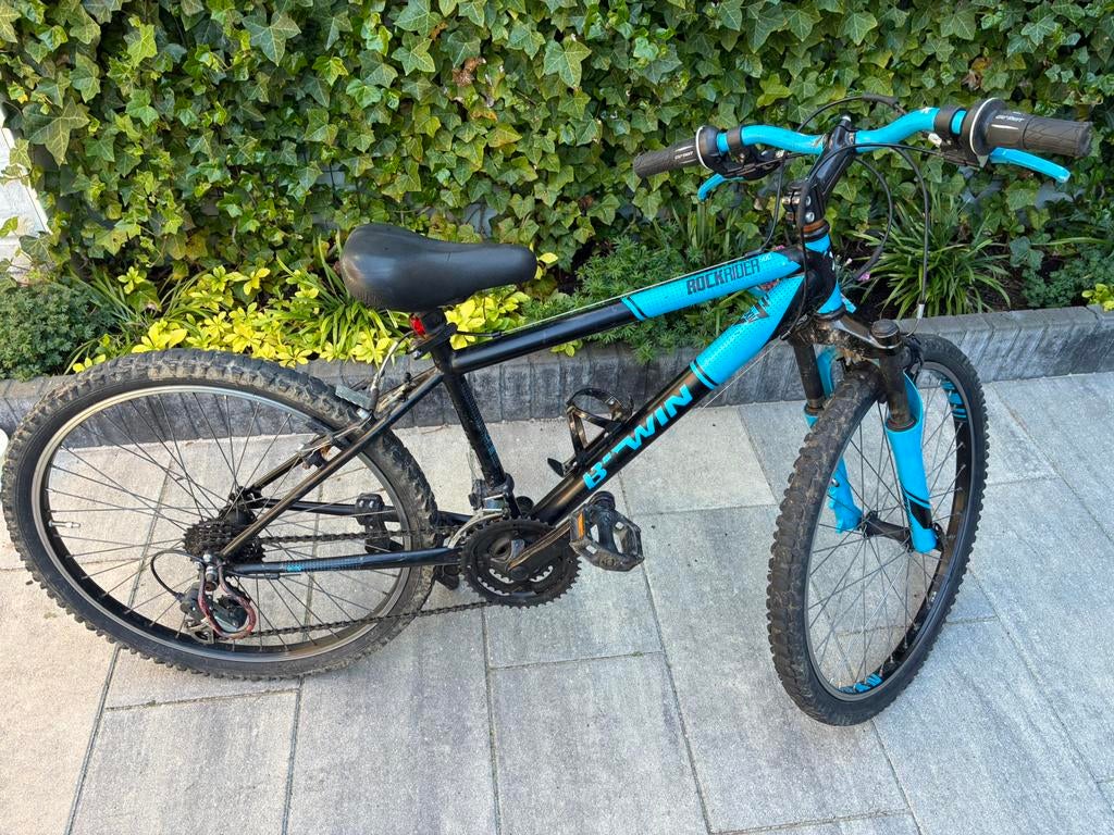 B’Twin Rockrider jongens moutainbike, Ophalen, Velgrem, Versnellingen, Gebruikt