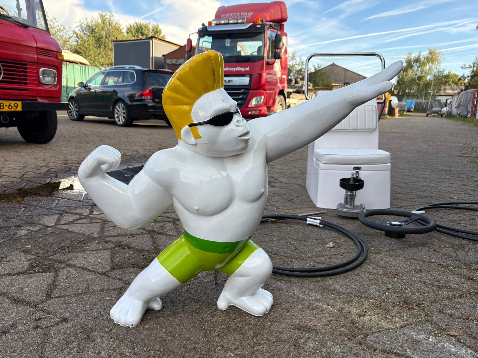 Pop Art statue, beeld, spaarpot,, Ophalen, Gebruikt, Pop