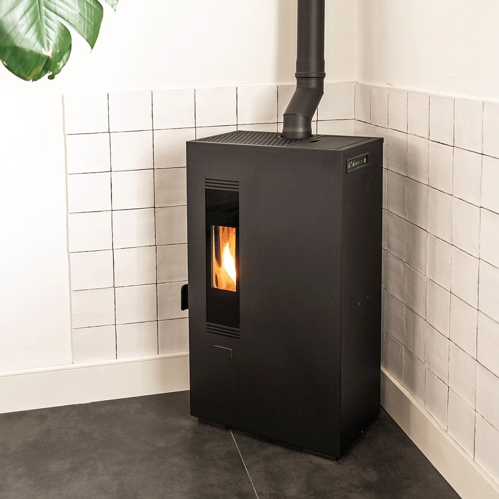 Livin flame skomo 5 palletkach, Huis en Inrichting, Kachels, Ophalen, Zo goed als nieuw