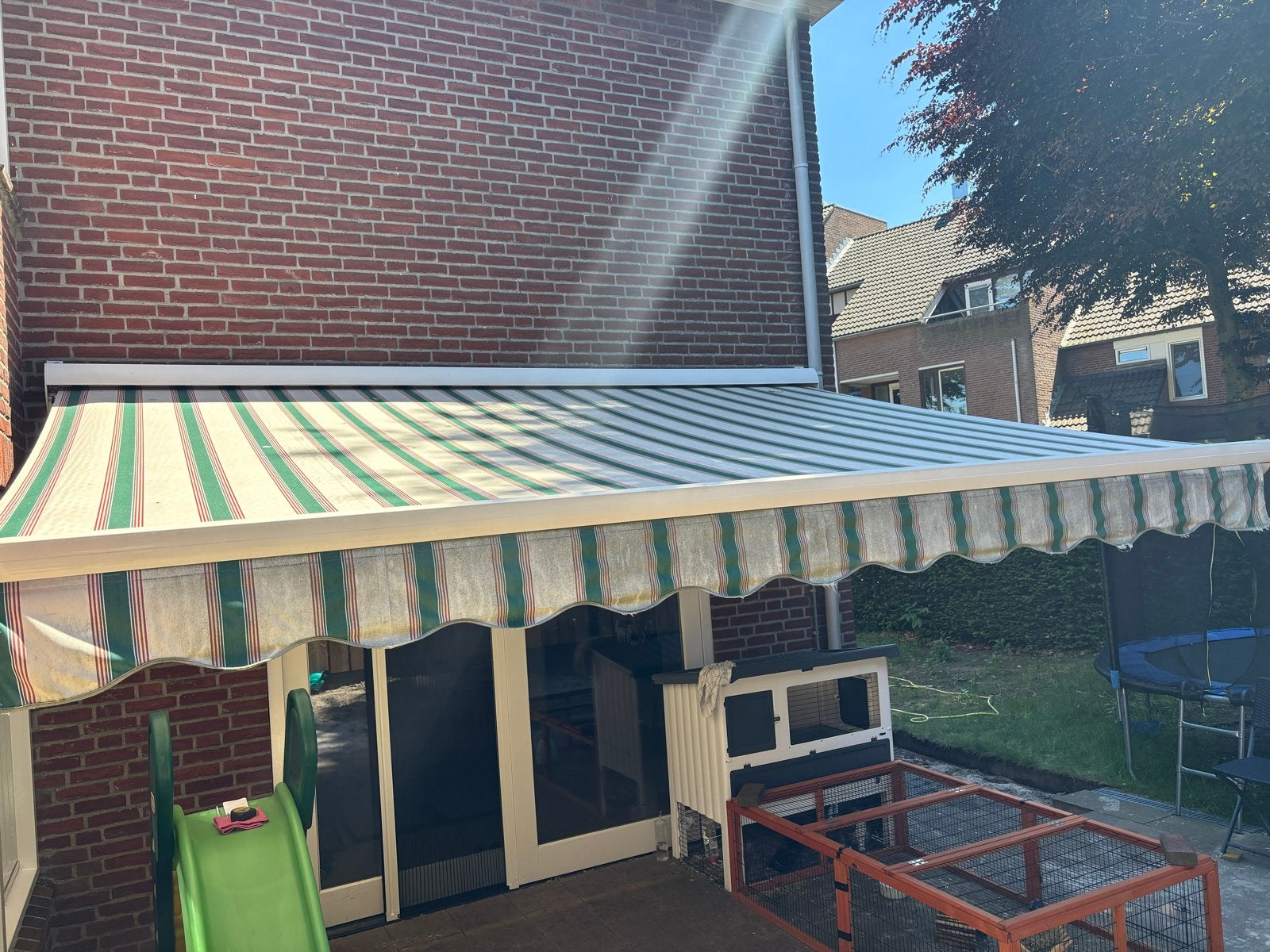 Elektrisch zonnescherm 400x275 - Gebruikt, Ophalen, Gebruikt, 450 cm of meer, Elektrisch