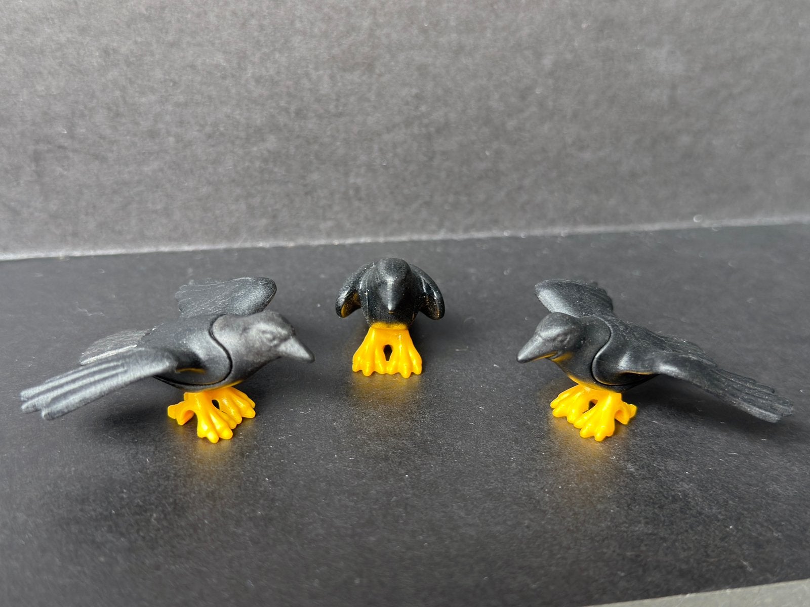 Aug 061: playmobil: dieren: 3 kraaien met gele poten, Kinderen en Baby's, Speelgoed | Playmobil, Ophalen of Verzenden, Zo goed als nieuw