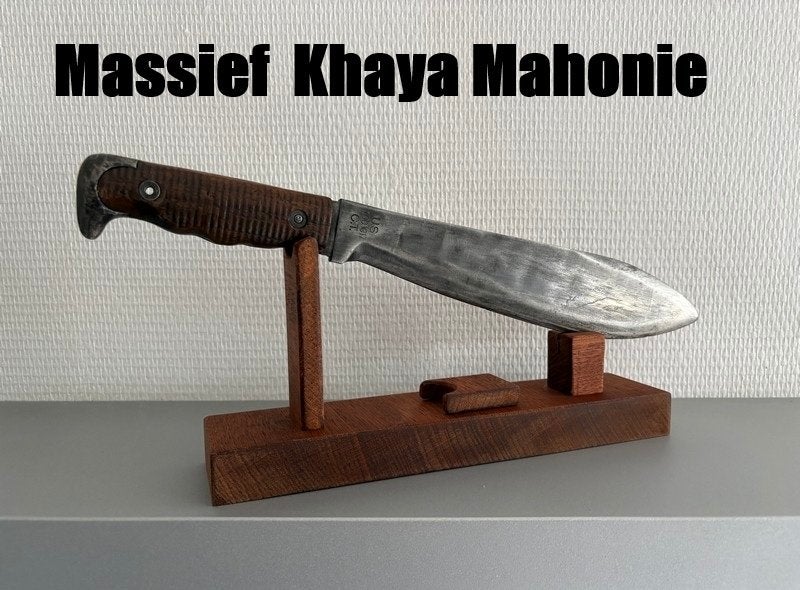 massief edel houten messenstandaard mes knife zakmes messen, Ophalen of Verzenden, Overige soorten, Overige gebieden, Mes of Dolk