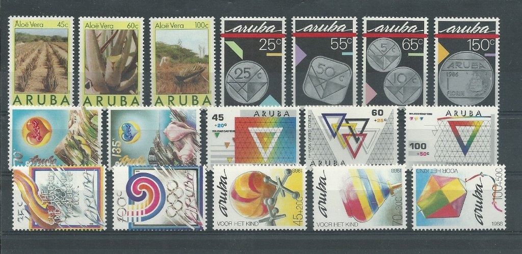 Aruba 1988, Complete jaargang, Postfris., Verzenden, Postfris