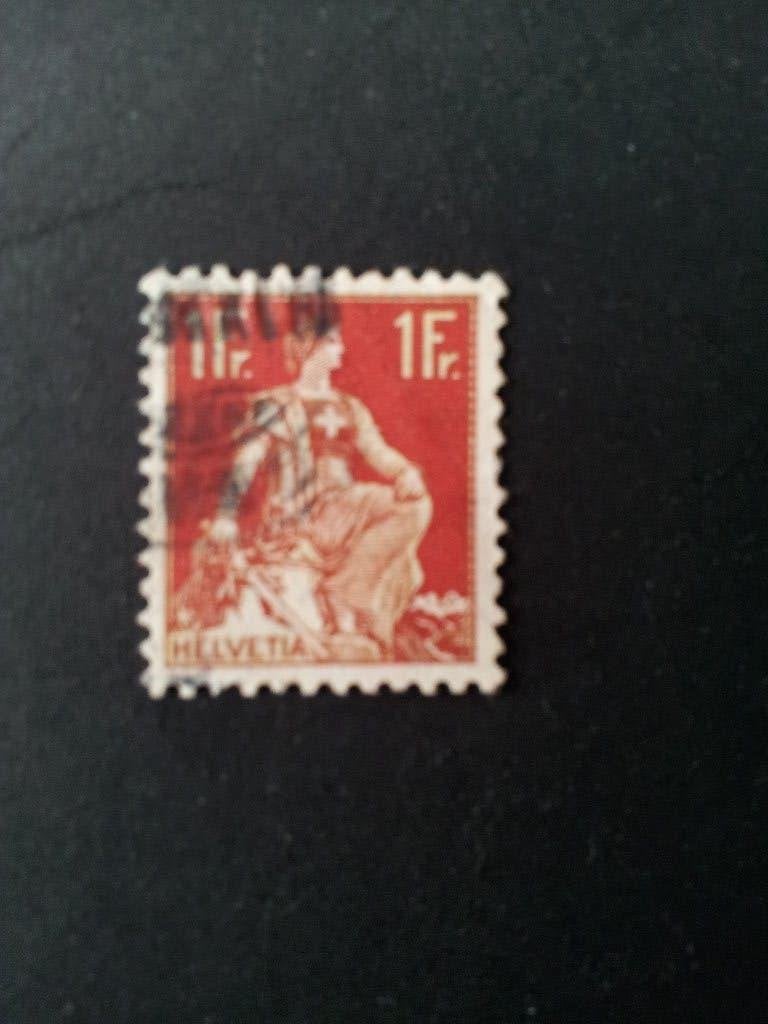 Zwitserland zittende Helvetia gestempeld, Ophalen of Verzenden, Gestempeld
