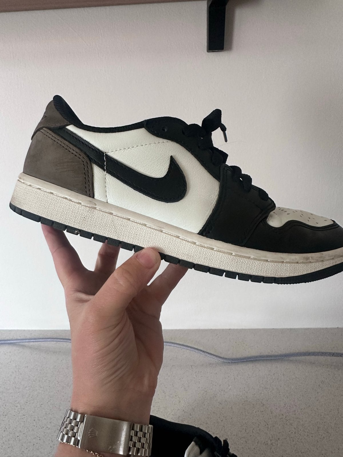 Nike Air Jordan 1 Retro Low OG Dark Mocha met doos, Kleding | Heren, Ophalen of Verzenden, Gedragen, Bruin, Sneakers of Gympen