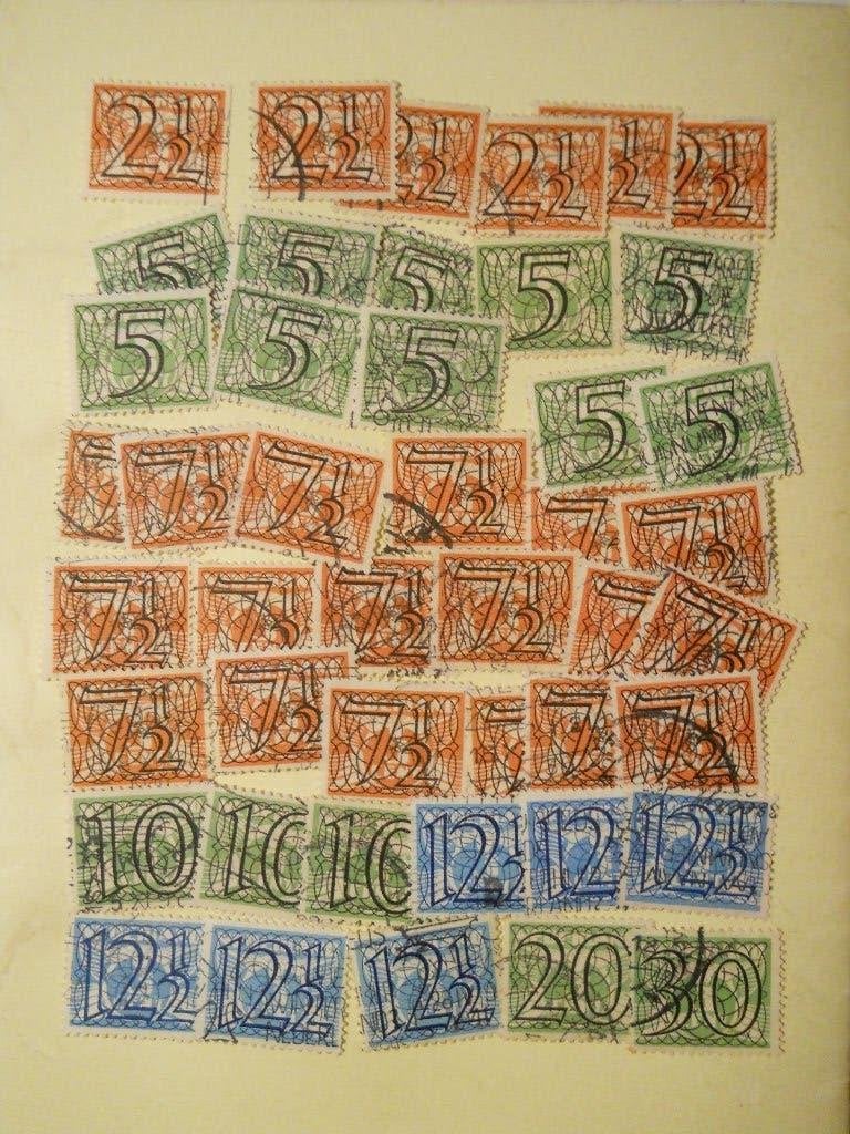 Nederland 1940 Guilloche Tralie 45 uit Nvph.356-365 gest., Postzegels en Munten, Postzegels | Nederland, Ophalen of Verzenden