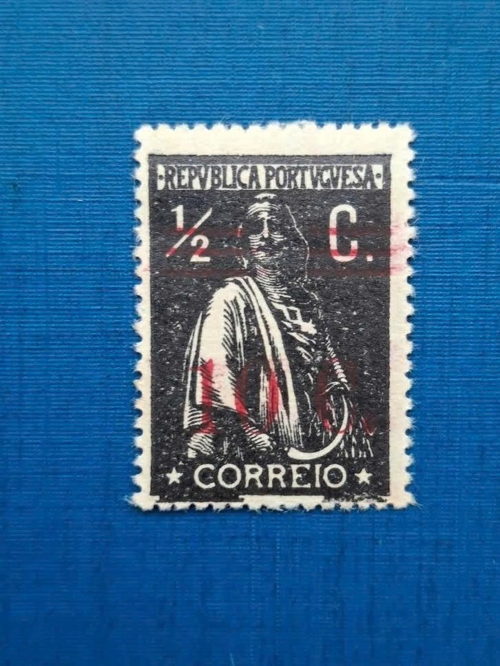 Postzegel Portugal 1928 Ceres zegel 10 ct overdruk 11-06, Ophalen of Verzenden, Portugal, Gestempeld