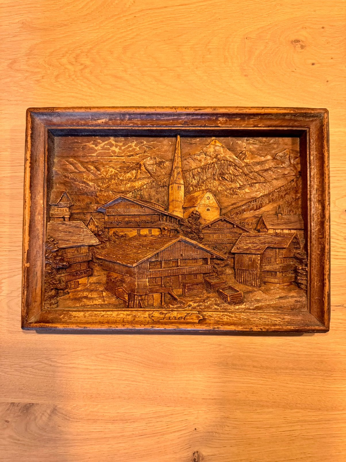 Prachtig Vintage houtsnijwerk uit Tirol, Verzenden