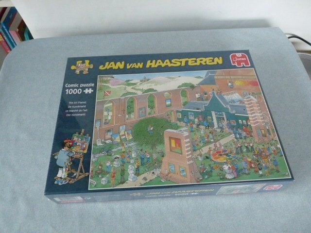 De Kunstmarkt puzzel - 1000 - Jan van Haasteren Nieuw, Ophalen of Verzenden, 500 t/m 1500 stukjes, Nieuw, Legpuzzel