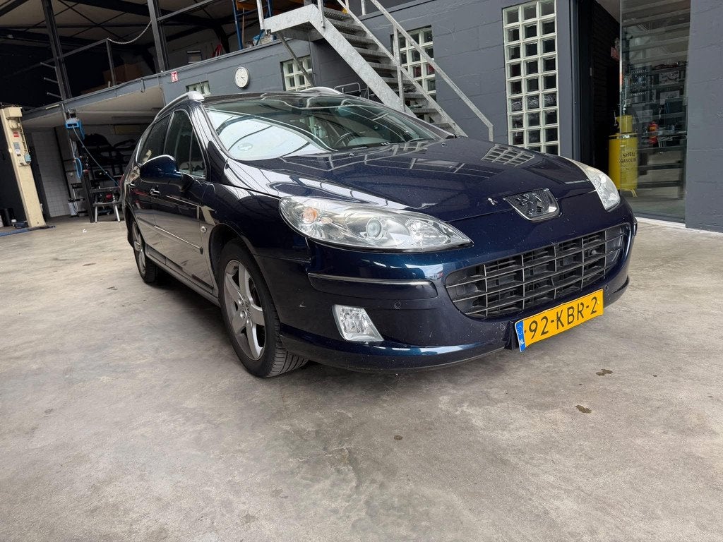 Peugeot 407 SW 2.0 ST GLASDAK-CLIMA-TREKHAAK, Auto's, Stof, Gebruikt, 4 cilinders, Blauw