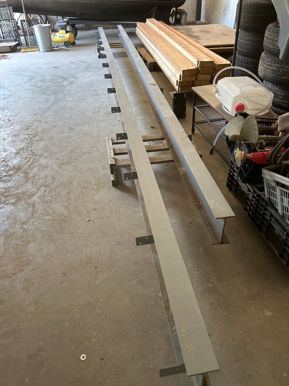 Stalen H-balken / Draagbalken, Doe-het-zelf en Verbouw, Metalen, Ophalen, Gebruikt, IJzer