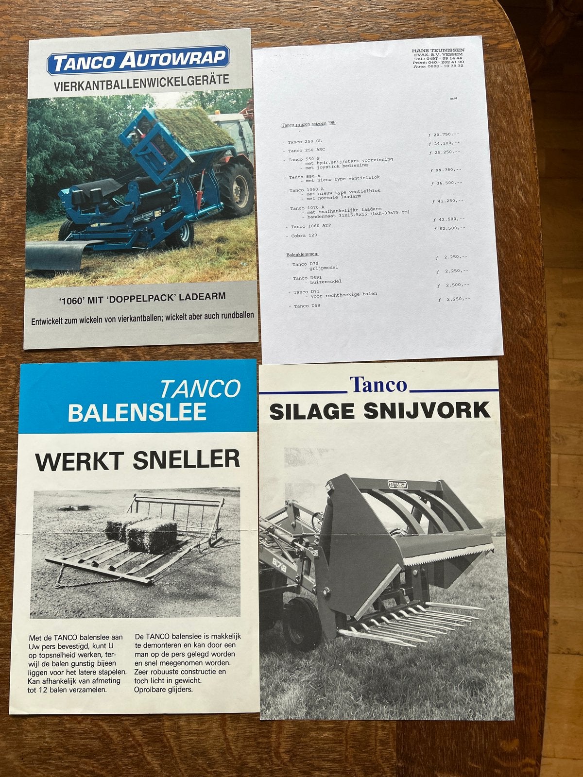 3 Folders Tanco Landbouwmachines, Boeken, Ophalen of Verzenden, Zo goed als nieuw