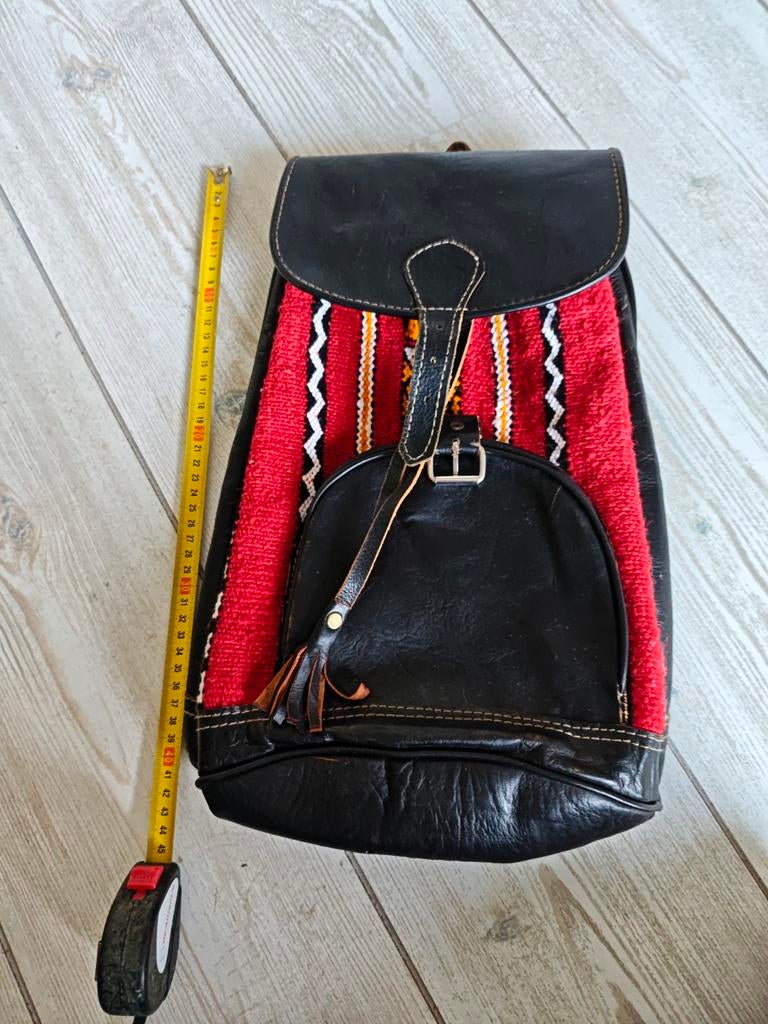 Leren rugzak, Marokkaanse stijl, verstelbaar, Sieraden, Tassen en Uiterlijk, Ophalen of Verzenden