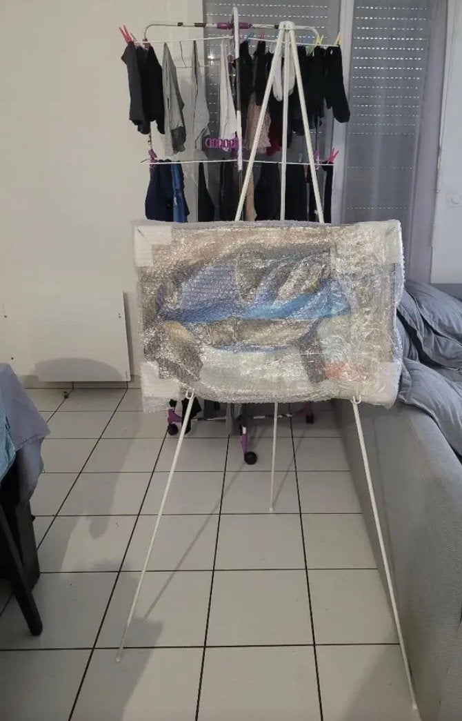 MOET NU WEG: Witte schildersezel TE KOOP!, Ophalen of Verzenden, Nieuw, Versiering, Geboorte of Huwelijk