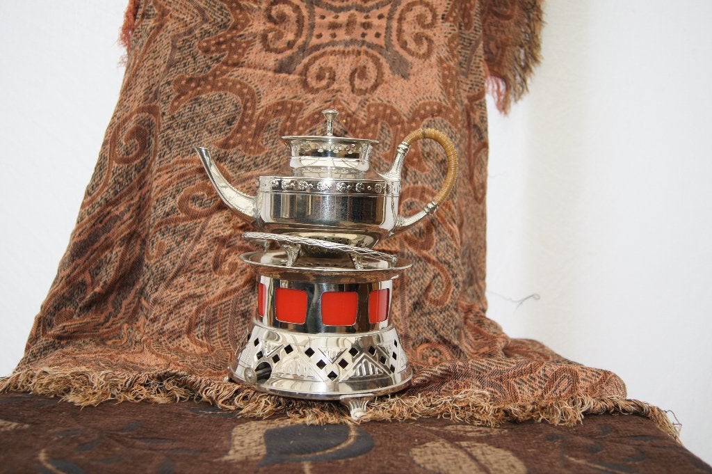 Theepot met Warmer - Zilverkleurig, Ophalen of Verzenden