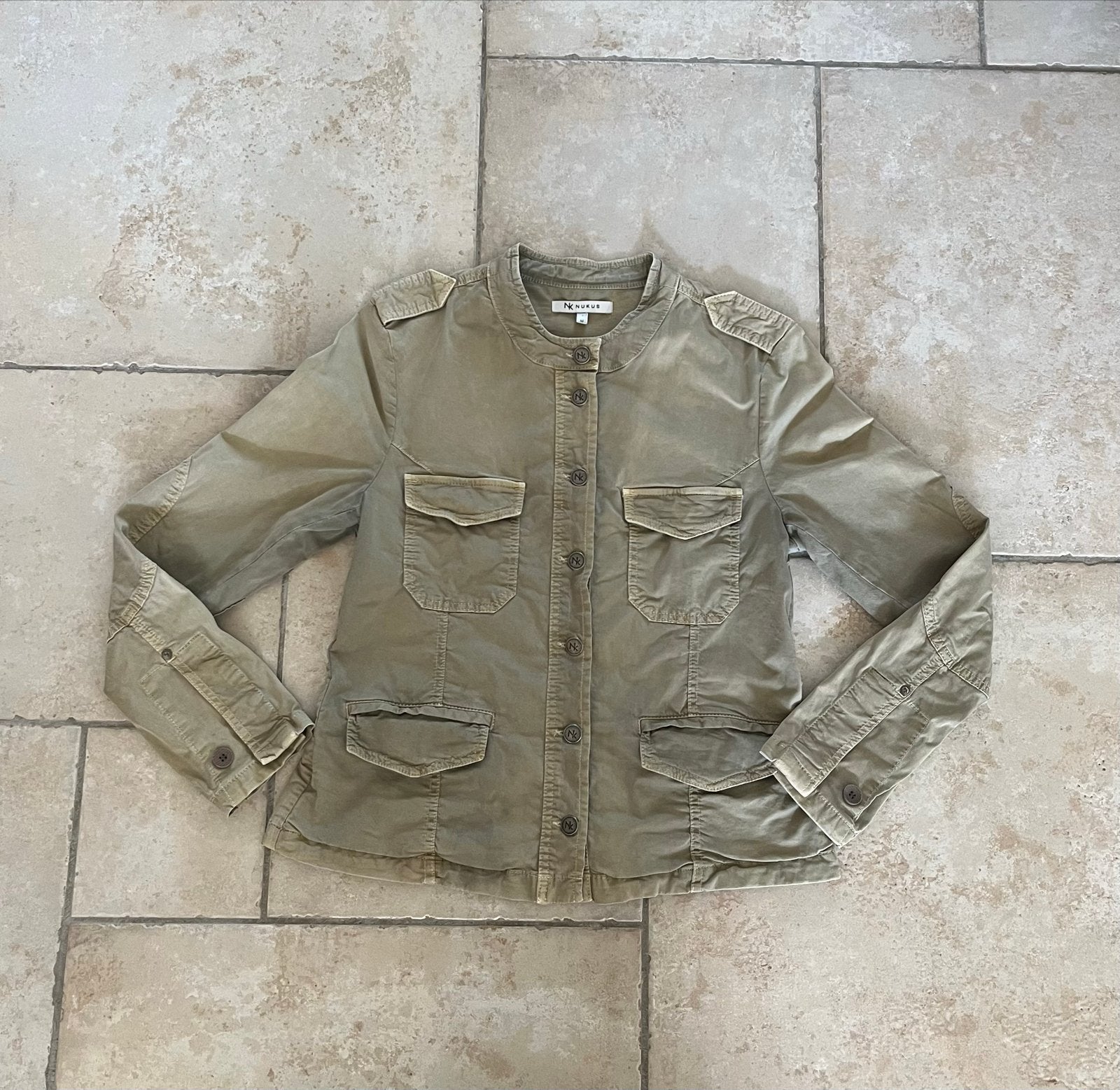 Nukus jasje maat M, zo goed als nieuw, Ophalen of Verzenden, Zo goed als nieuw, Maat 38/40 (M), Beige