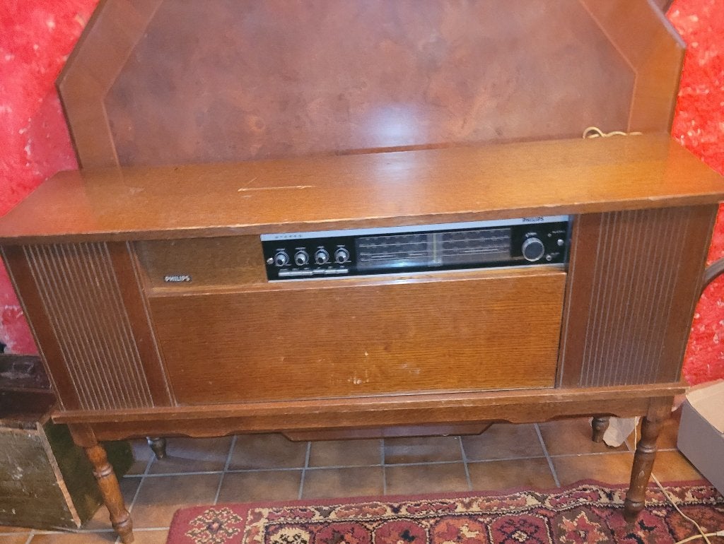 Vintage radio grammofoon combinatiekast type22GA160 1973., Ophalen, Gebruikt, Overige typen