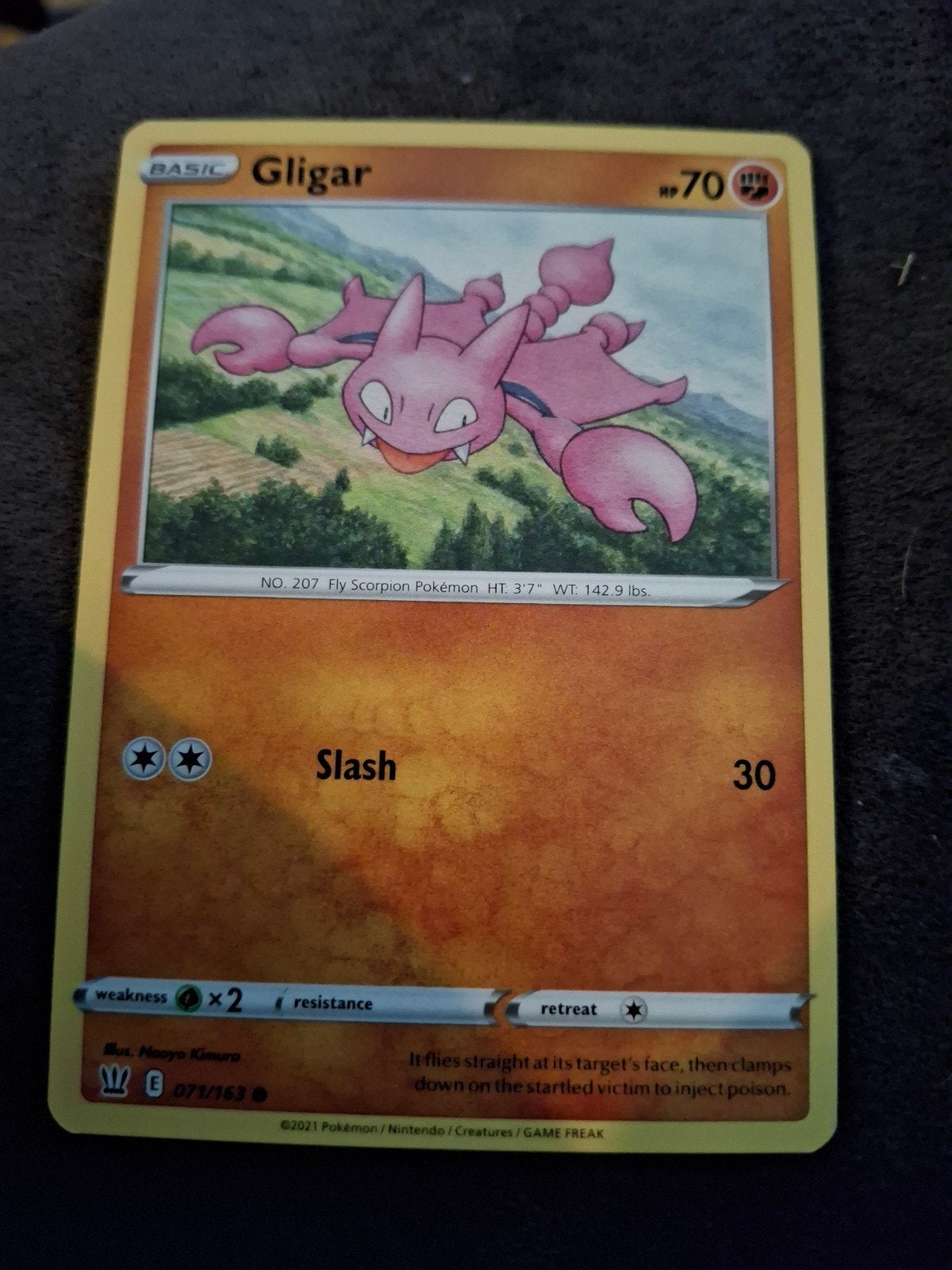 Pokémon Kaart Gligar 071/163 - Zo goed als nieuw, Ophalen of Verzenden, Zo goed als nieuw, Losse kaart