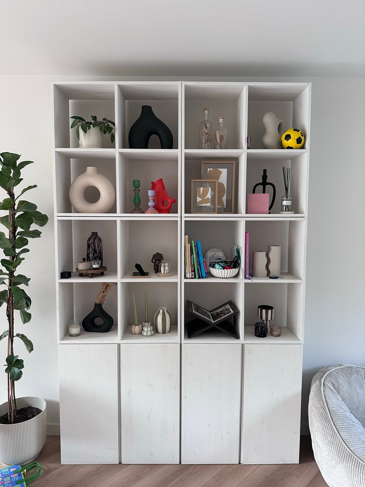 IKEA IVAR kast (licht beige geverfd) 6 losse delen, Ophalen, Gebruikt, 200 cm of meer, 150 tot 200 cm