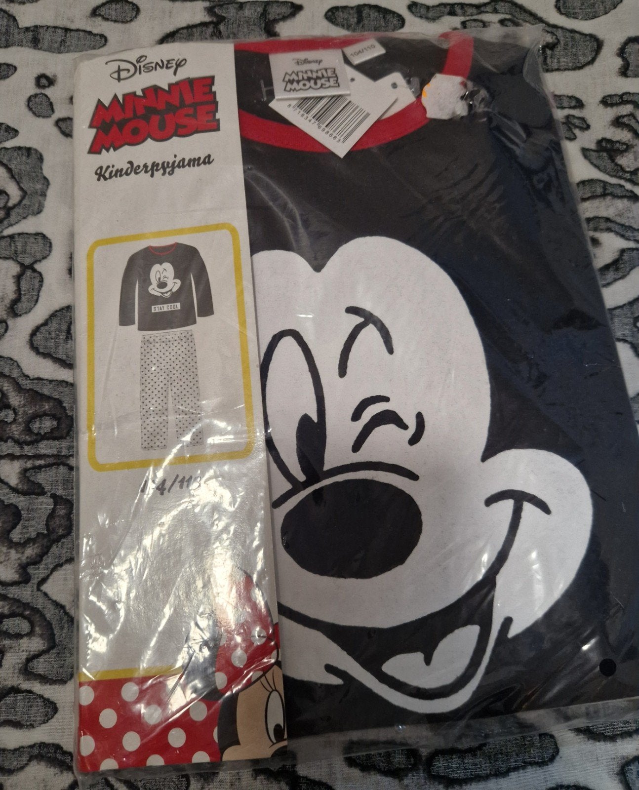 Nieuw! Disney Minnie/Mickey Mouse pyjama - Maat 104/110, Ophalen of Verzenden, Nieuw