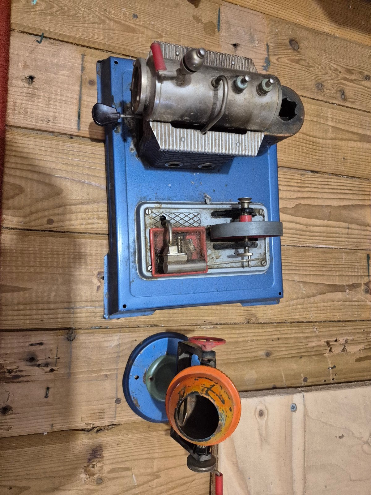 Antieke Stoommachine met Cementmolen - Werkend Model, Overige merken, Gebruikt, Ophalen of Verzenden, Groter dan 1:32