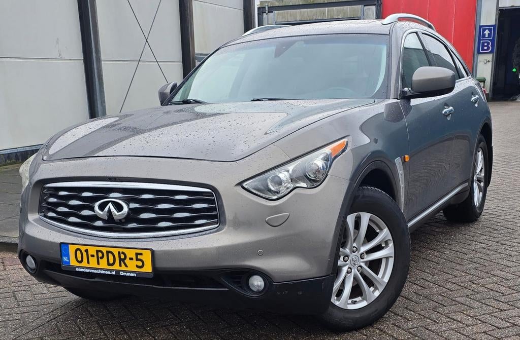 Infiniti FX35 full options 2009 Grijs  Inruil mogelijk, Automaat, 3696 cc, Zwart, Leder