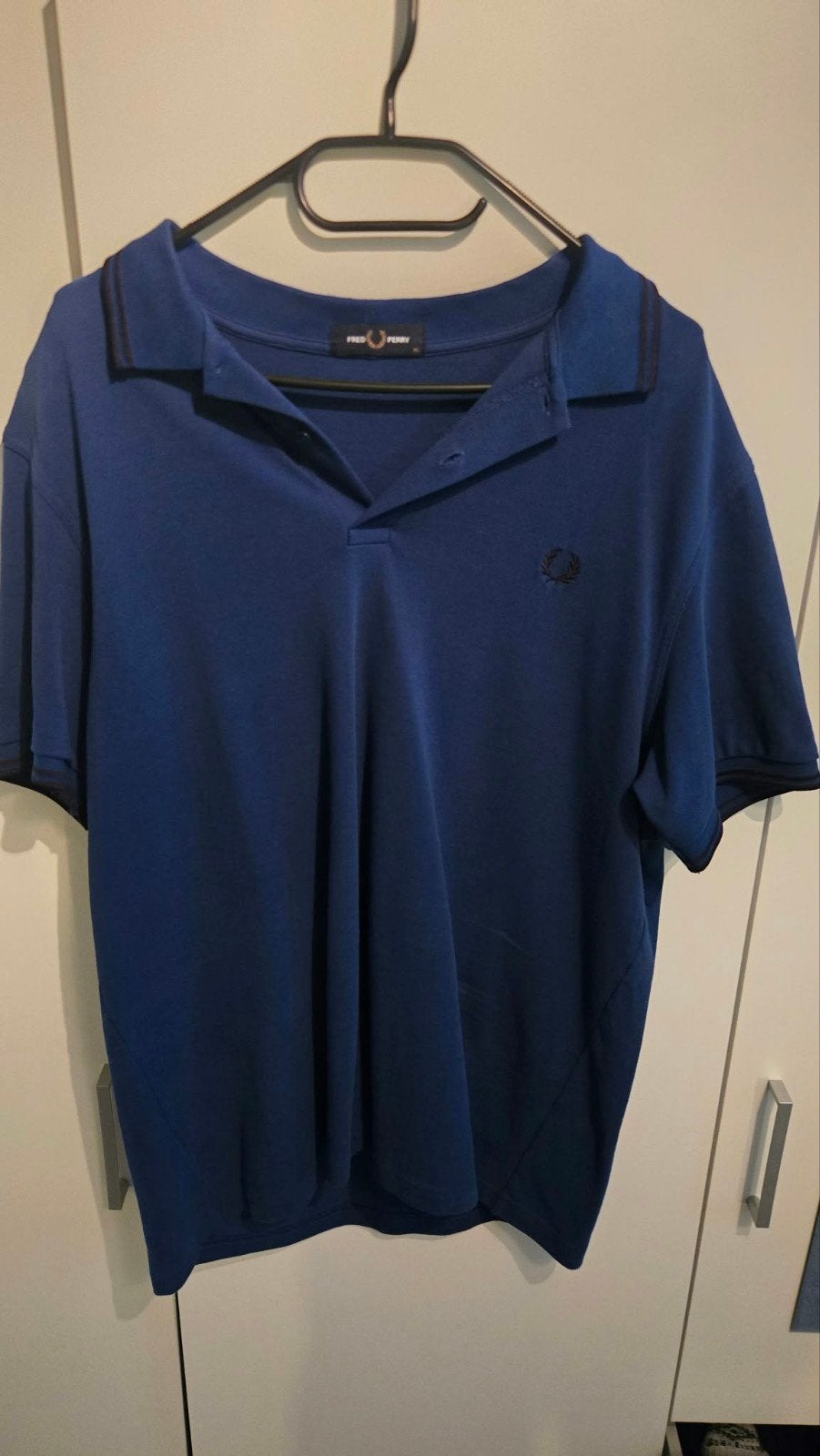 Fred Perry Polo Shirt - Donkerblauw - Maat XL, Kleding | Heren, Blauw, Maat 56/58 (XL), Ophalen of Verzenden, Zo goed als nieuw
