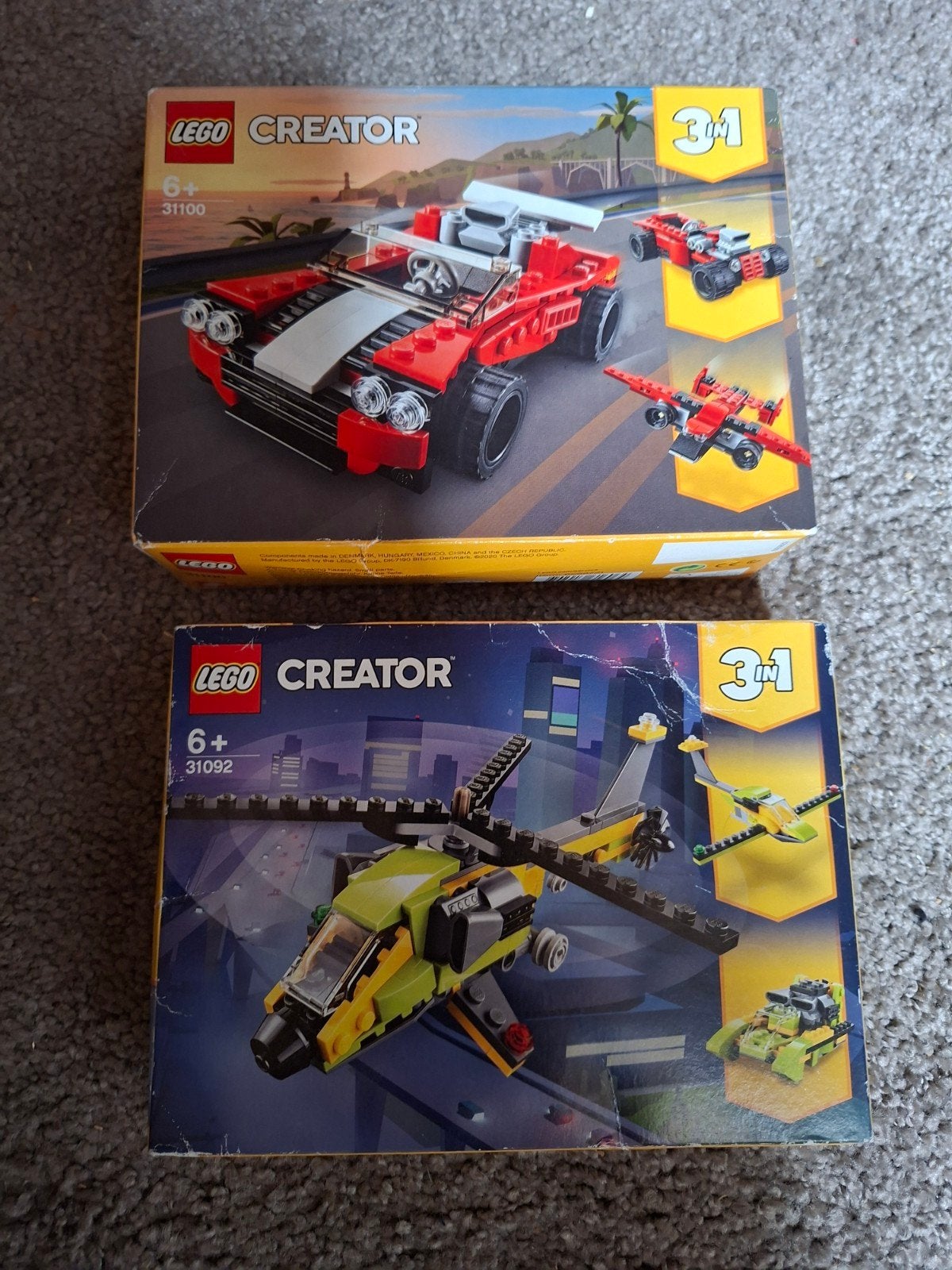 LEGO Creator 31100 Sportwagen & 31092 Helikopter (2 sets), Ongeopend/sealed, Lego, Nieuw, Ophalen of Verzenden