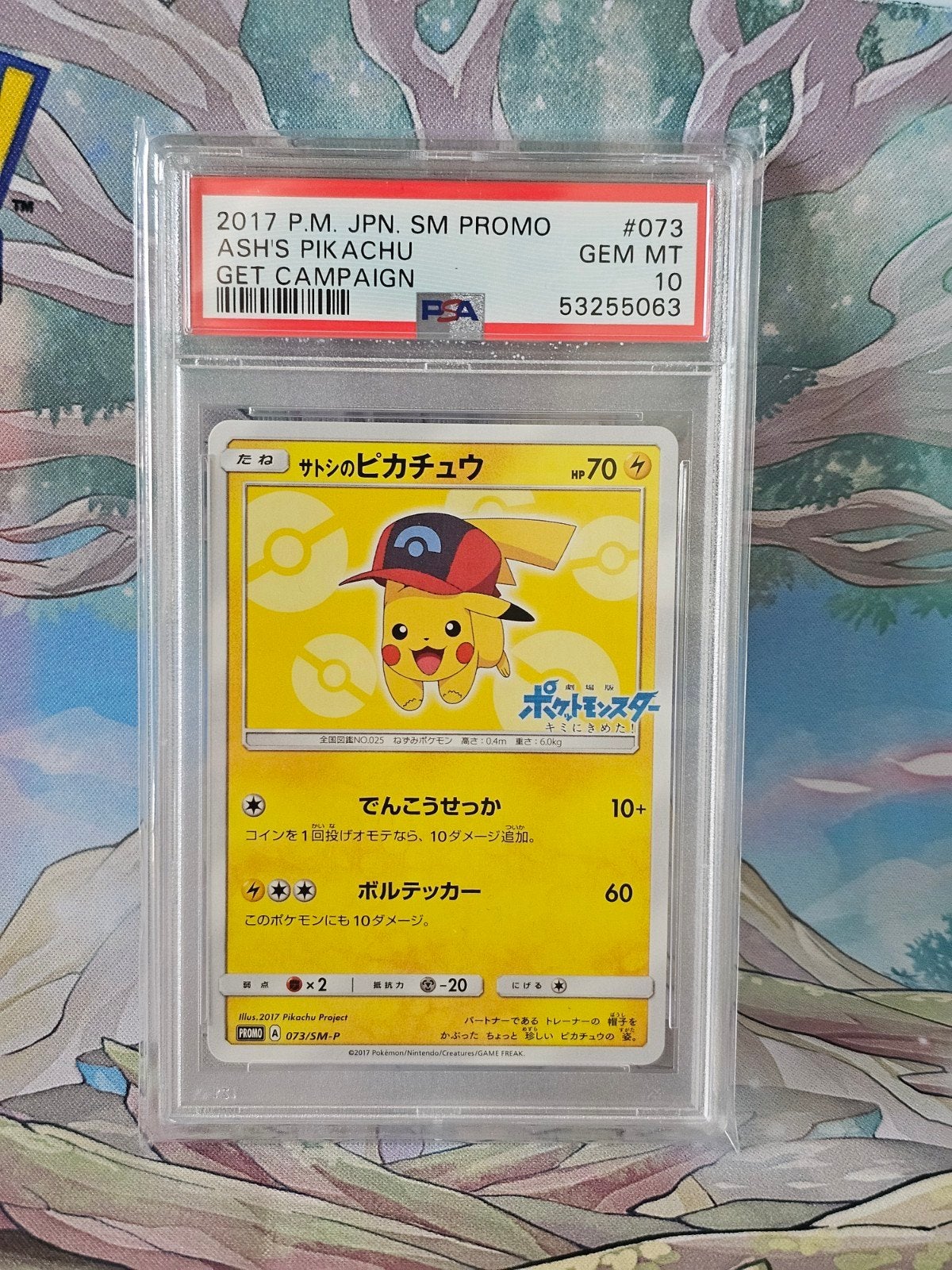PSA 10 Ash's Pikachu 2017 P.M. JPN. SM PROMO #073, Ophalen