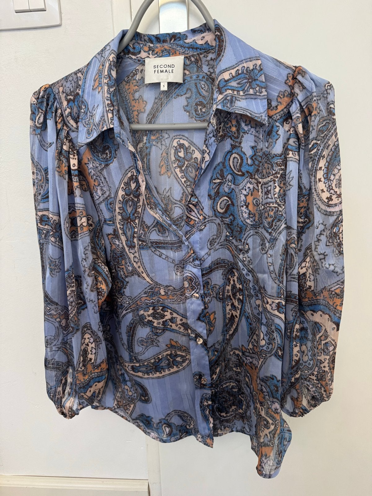 Second Female blouse met paisley print, maat S, Ophalen of Verzenden, Zo goed als nieuw, Maat 36 (S), Blauw