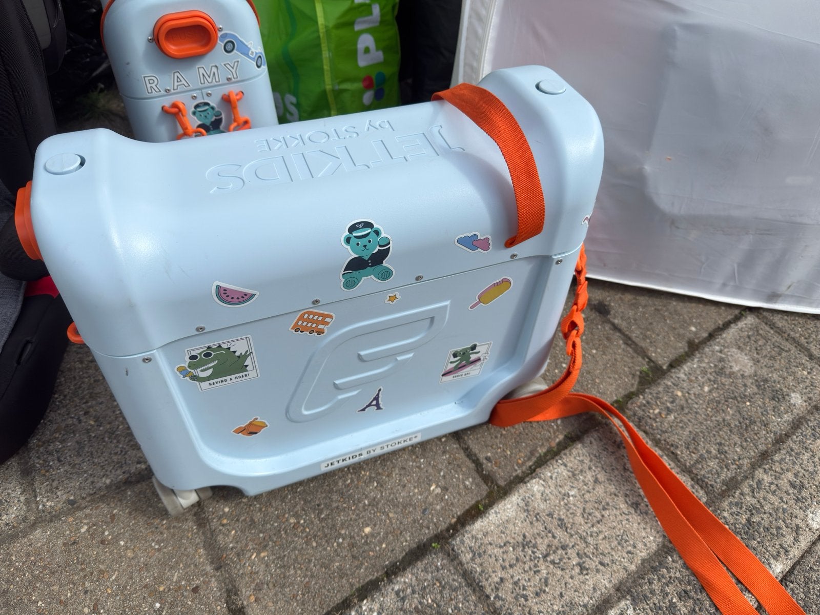 Zgan Stokke JetKids BedBox kinderkoffer incl.Toebehoren, Ophalen, Zo goed als nieuw
