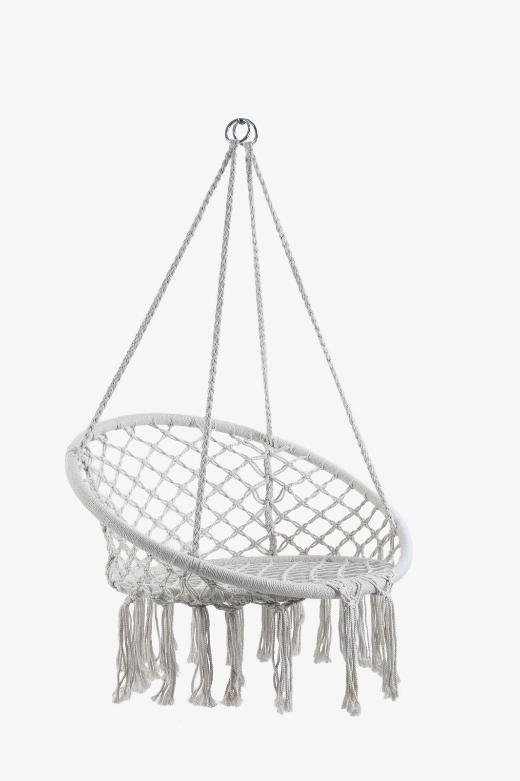 Hangstoel met standaard - Wit/Crème - Max 120kg, Huis en Inrichting, Stoelen, Ophalen, Twee, Wit, Zo goed als nieuw