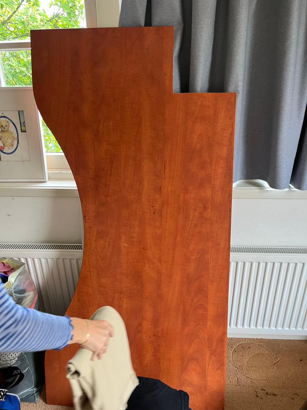 Ikea Bureau, hoek uit gezaagd, Huis en Inrichting, Bureaus, Ophalen, Gebruikt, Hout, Bruin