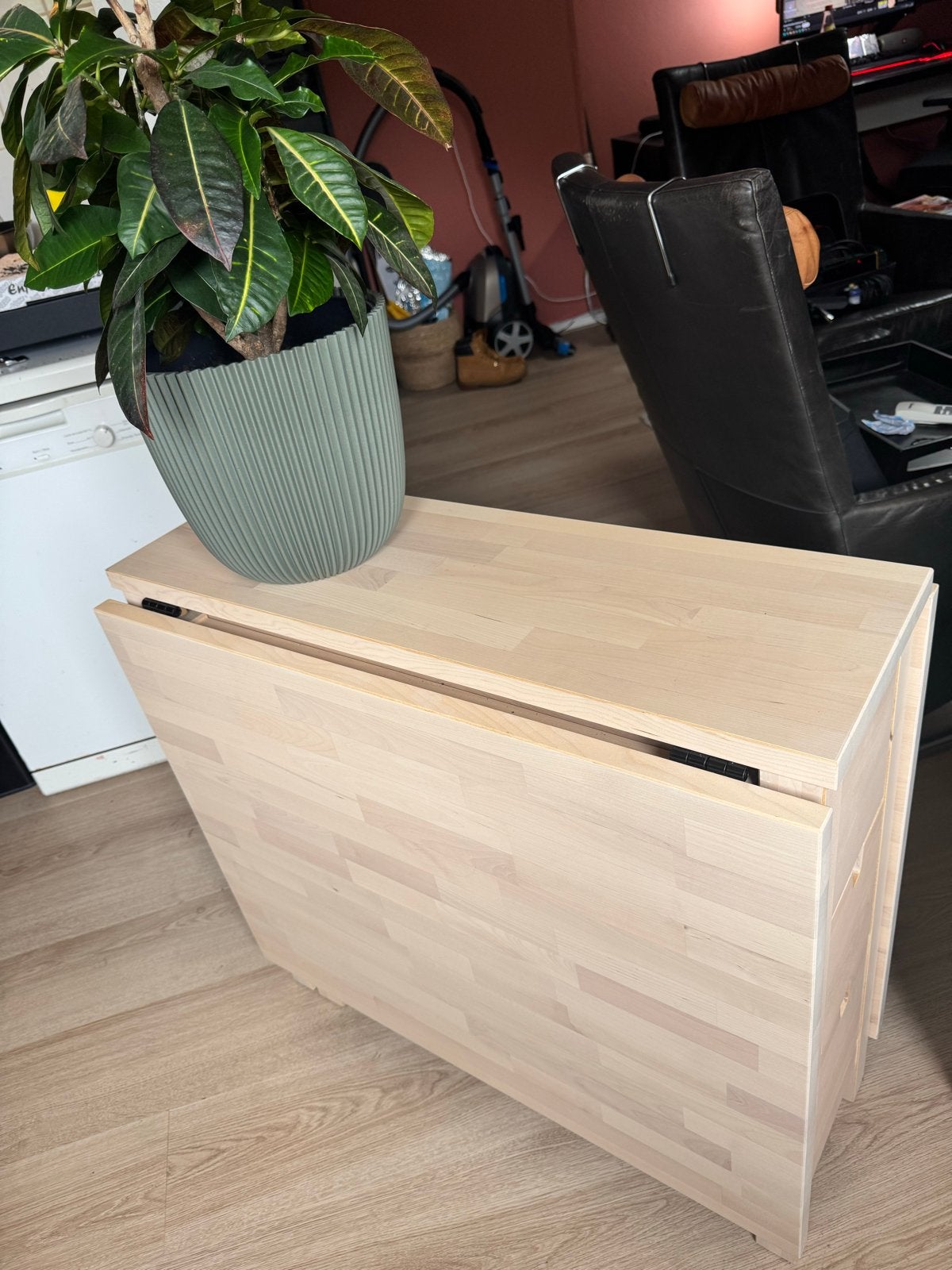 Ikea Norden klaptafel met 6 lades - Ruimtebesparend!, Ophalen, Gebruikt, 100 tot 150 cm, 50 tot 100 cm