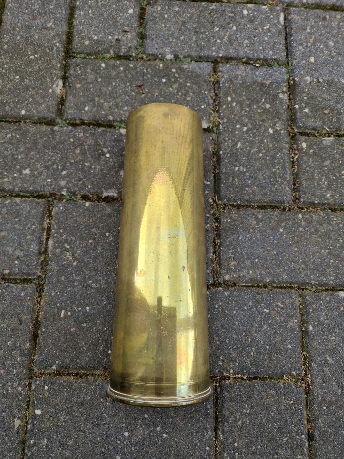 granaat huls 1942 - 25 PDR II - WOII artillerie granaathuls, Ophalen of Verzenden, Landmacht, Overige gebieden, Hulzen of Bodemvondsten