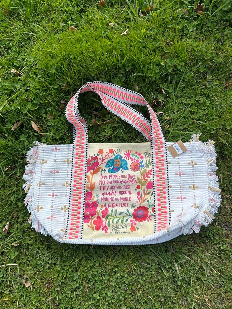 100 Ibiza Boho Strandtassen met Rits - Wederverkoop, Ophalen, 40 tot 60 cm, 30 cm of meer, Wit