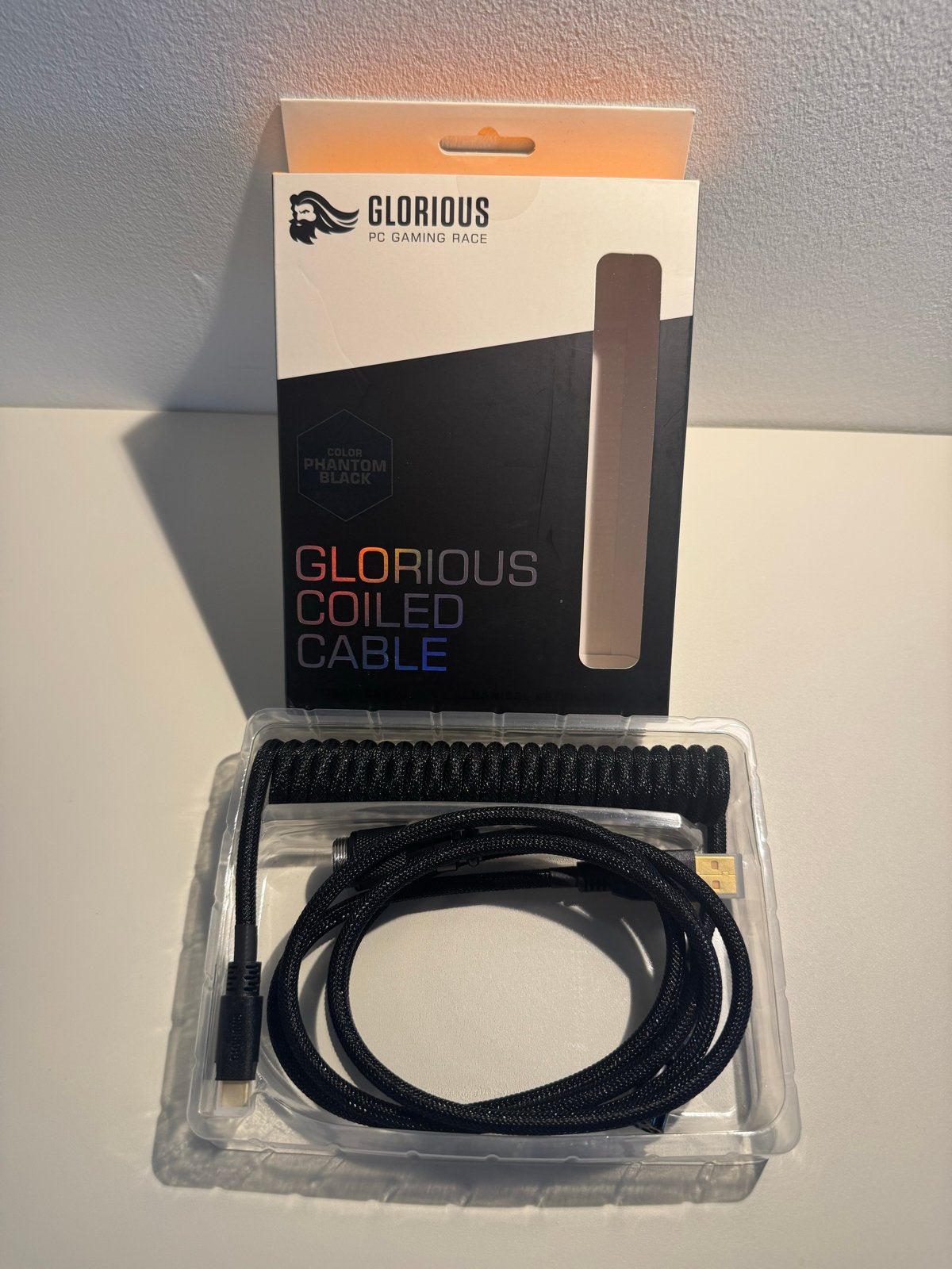 Glorious Coiled Cable Phantom Black - USB-C naar USB-A, Ophalen of Verzenden, Zo goed als nieuw