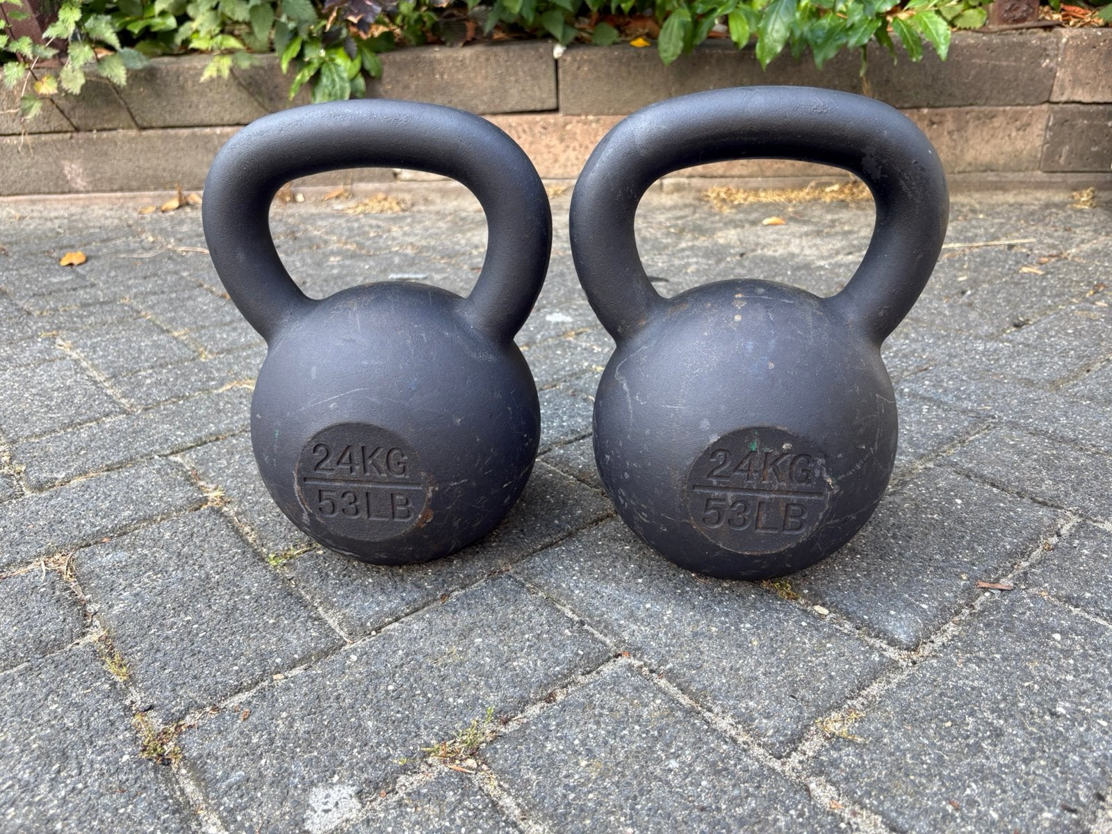 2 x 24 kg kettlebells kettlebell gewichten, Sport en Fitness, Ophalen, Gebruikt, Gewichten, Kettlebells