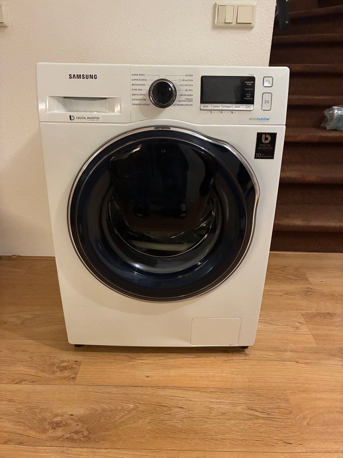 Samsung EcoBubble Wasmachine - Defect, Ophalen, 1200 tot 1600 toeren, Gebruikt, 8 tot 10 kg