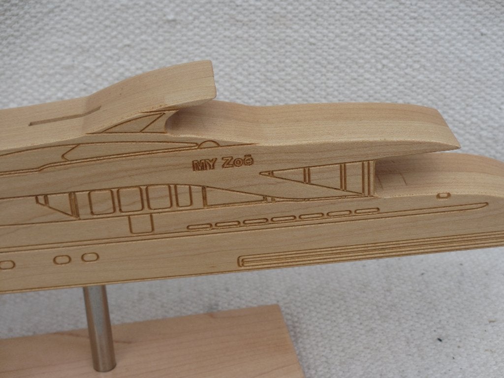 Spaarpot Heesen Yachts van hout, Ophalen of Verzenden, Zo goed als nieuw, Hout, Vervoermiddel