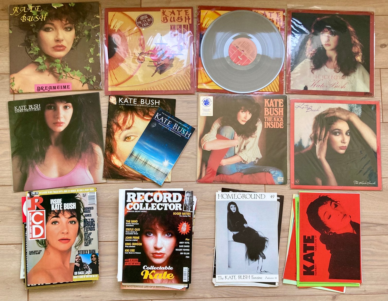 Collectie Kate Bush: vinyl, boeken, fanclub bladen, Gebruikt, Pop, Ophalen of Verzenden, Overige typen