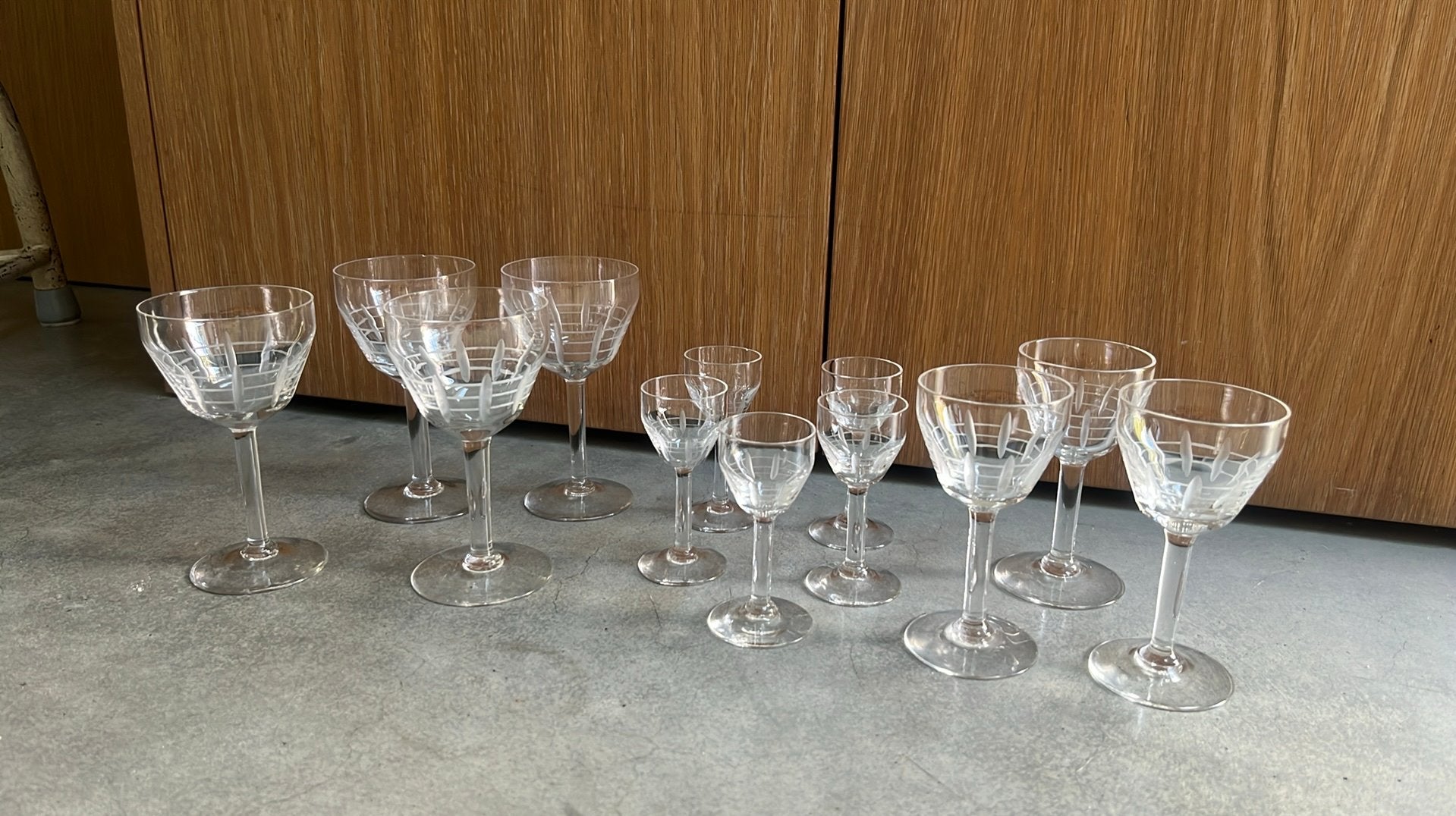 Franse art deco glazen, jaren 30, Verzamelen, Glas en Borrelglaasjes, Ophalen of Verzenden, Gebruikt, Overige typen