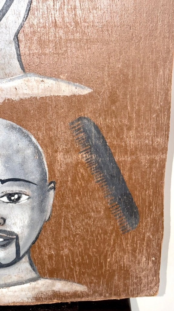 260601 Afrikaans Traditional Barbershop Sign from Togo, Antiek en Kunst, Ophalen of Verzenden