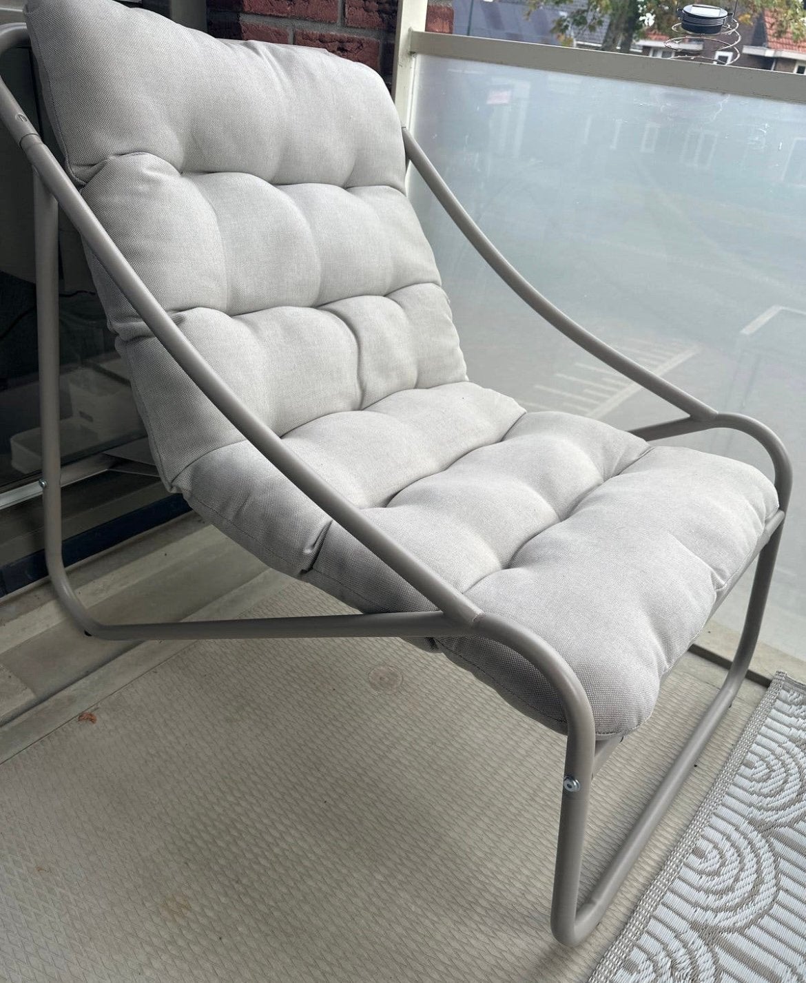 Dit weekend ophalen €20,- | Lounge stoel met kussen, Tuin en Terras, Ophalen, Zo goed als nieuw, Metaal