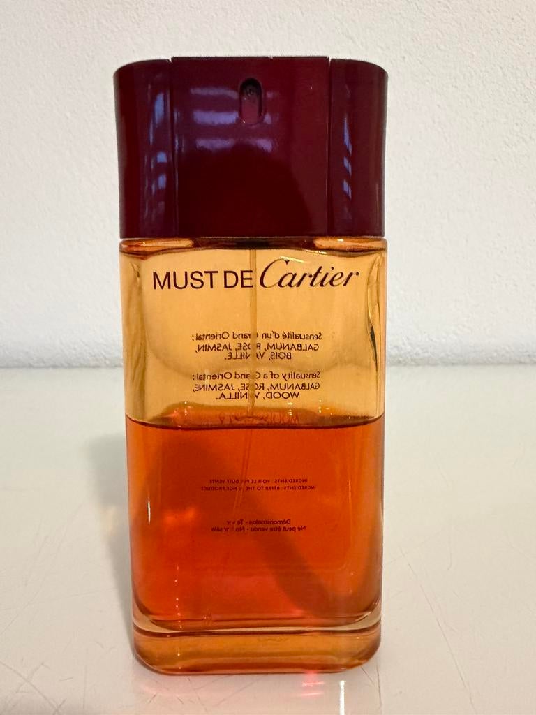 Cartier - Must de Cartier 100ml Eau de Toilette - Vintage, Ophalen of Verzenden, Zo goed als nieuw