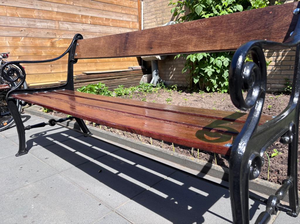 Gietijzeren Tuinbank, Tuin en Terras, Ophalen, Zo goed als nieuw