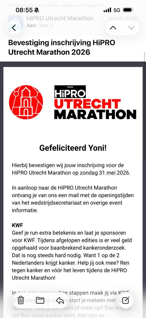 Startbewijs Hele Marathon Utrecht, Eén persoon, Mei