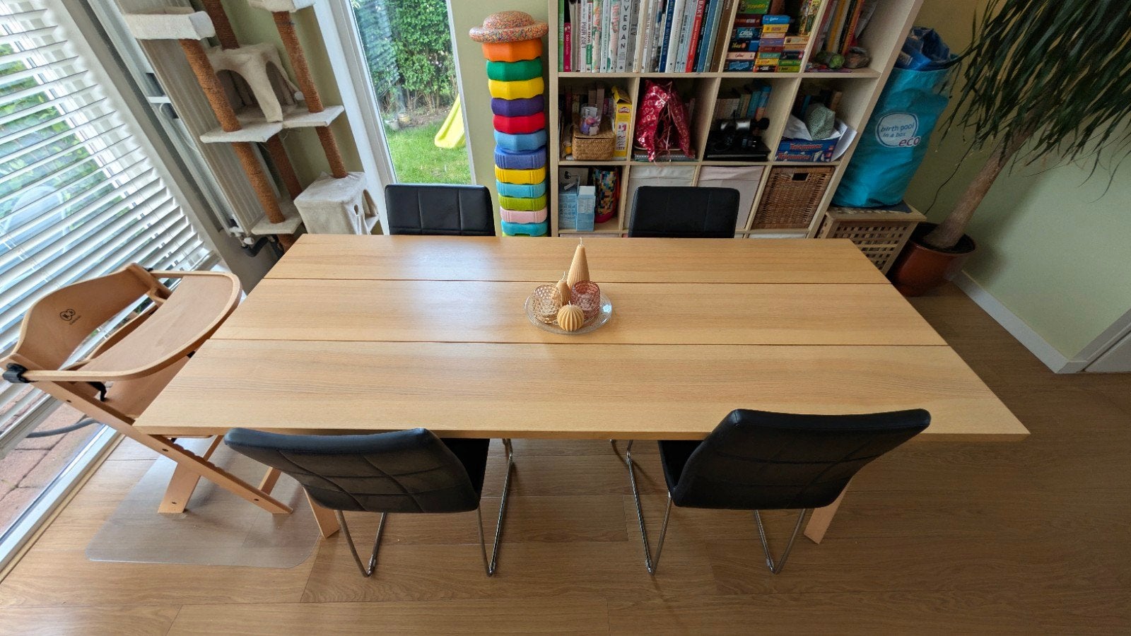 Eikenhouten eettafel, Huis en Inrichting, Tafels | Eettafels, Ophalen, Eikenhout, 200 cm of meer, 50 tot 100 cm